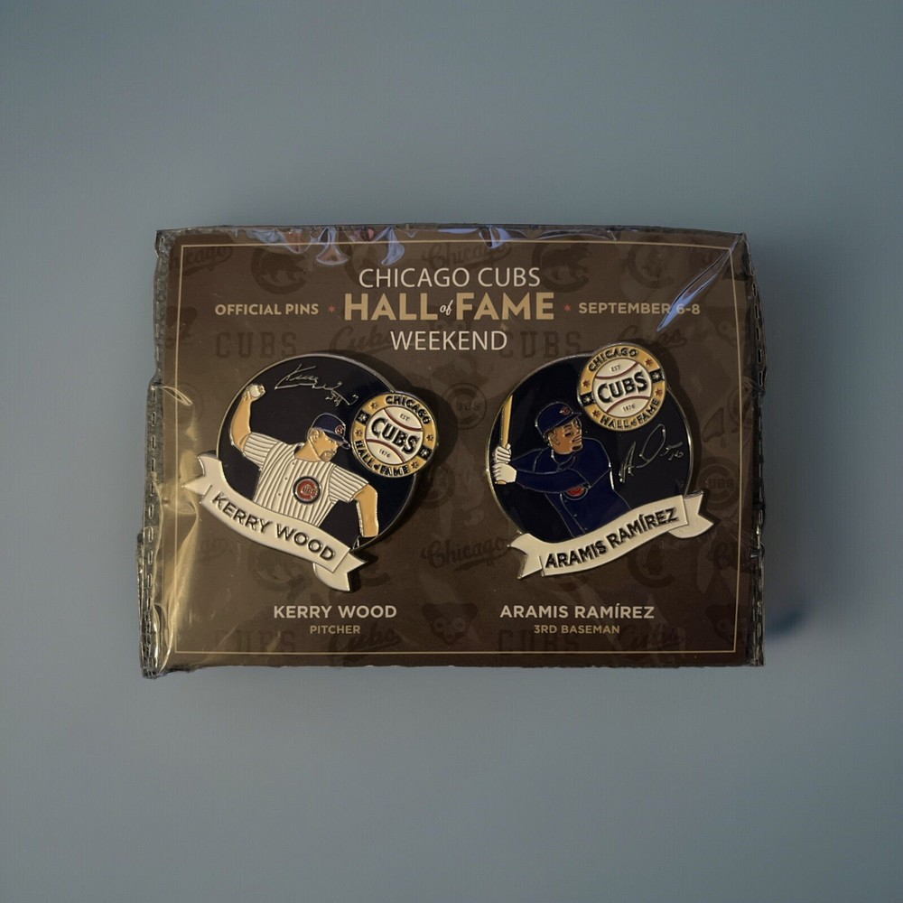 Kerry Wood & Aramis Ramirez Chicago Cubs Hall of Fame Pin Set SGA 9/8/24 SGA NEW