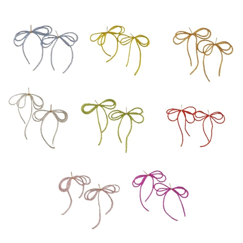 Bowknot Studs Earrings Elegant Pendant Earrings for Women Girls