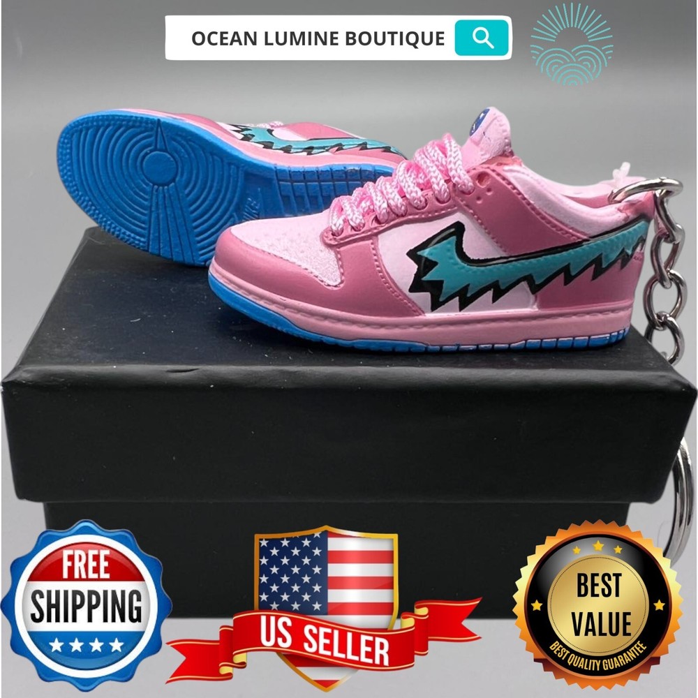 SB DUNK 3D Mini Sneaker Keychain, Jordan Sneaker Collectible, Box Options