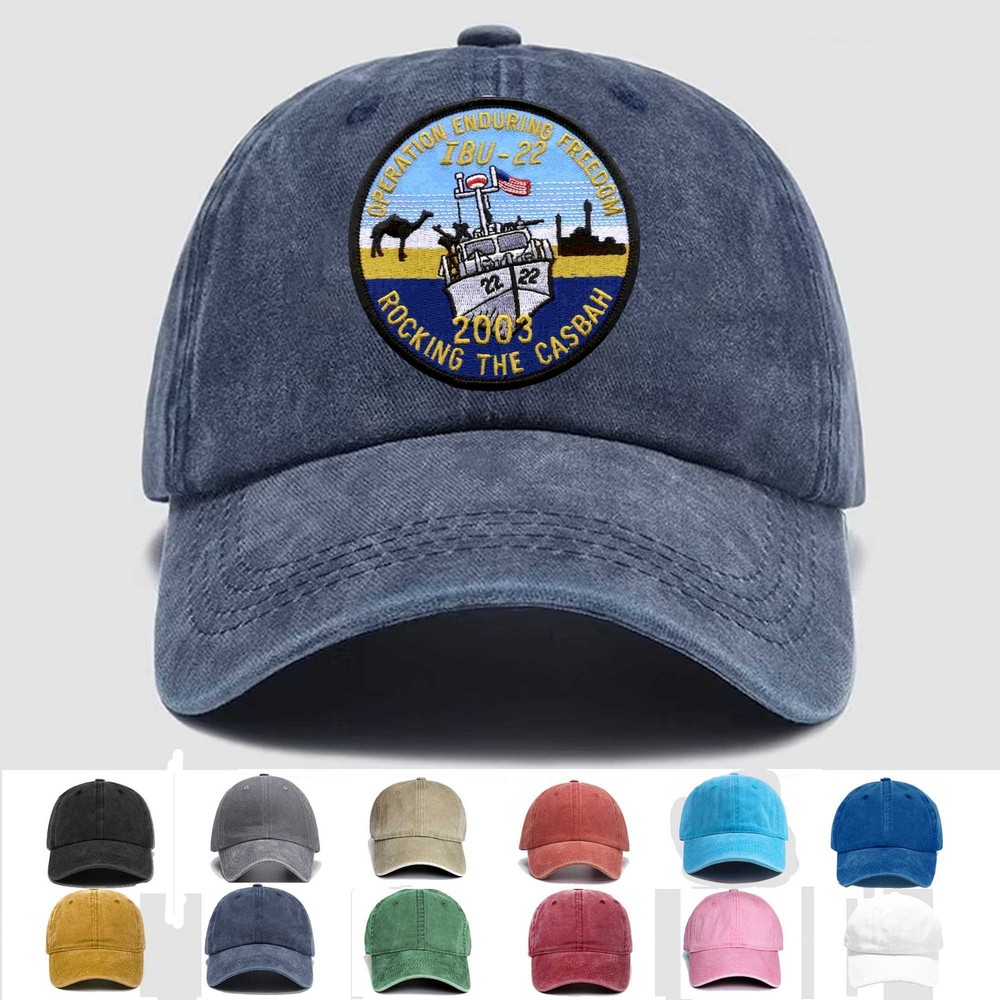 Custom Embroidered Hat IBU-22 Inshore Boat Unit, Veteran Cap, Trucker Hat, Gift