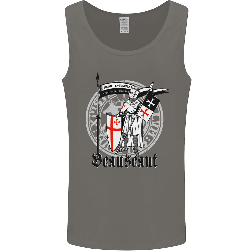 Knights Templar St Georges Day Beauseant Mens Vest Tank Top