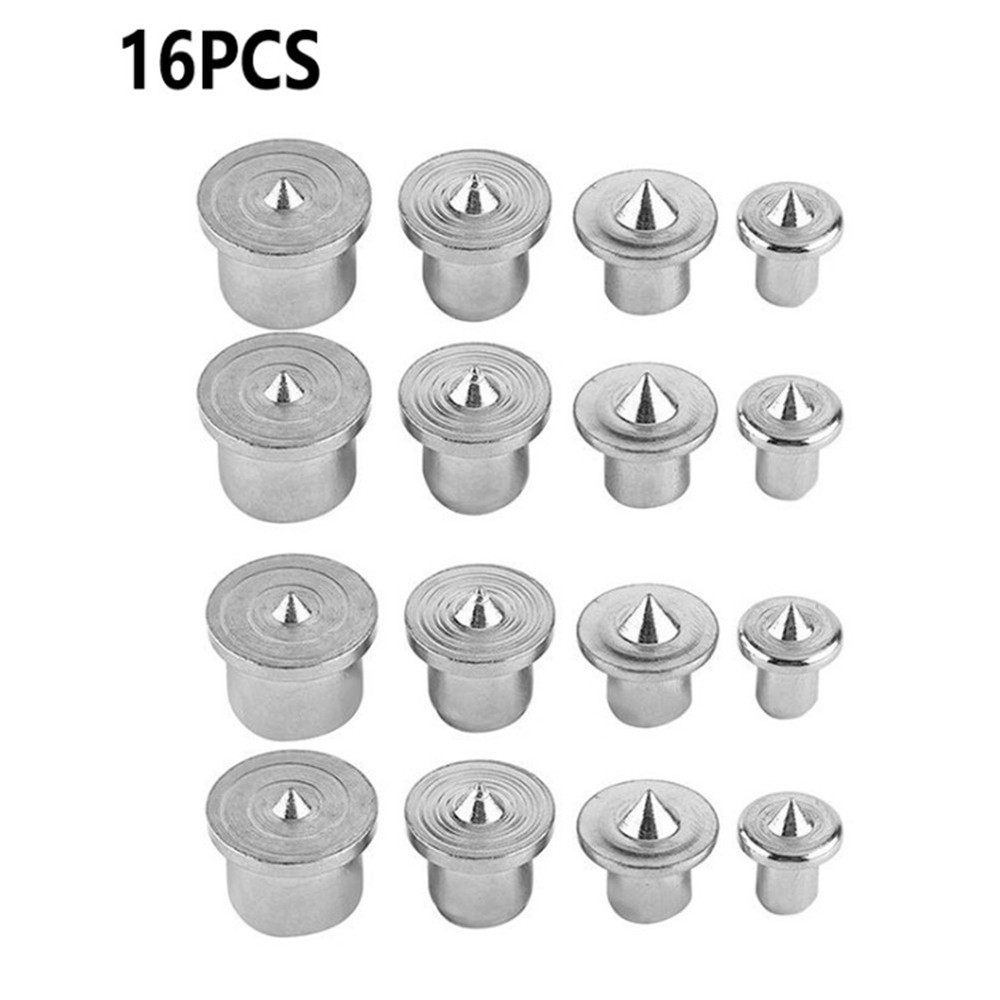 Locator Dowel Center Point Silver Woodworking 16pcs/Set A3Chrome Plating