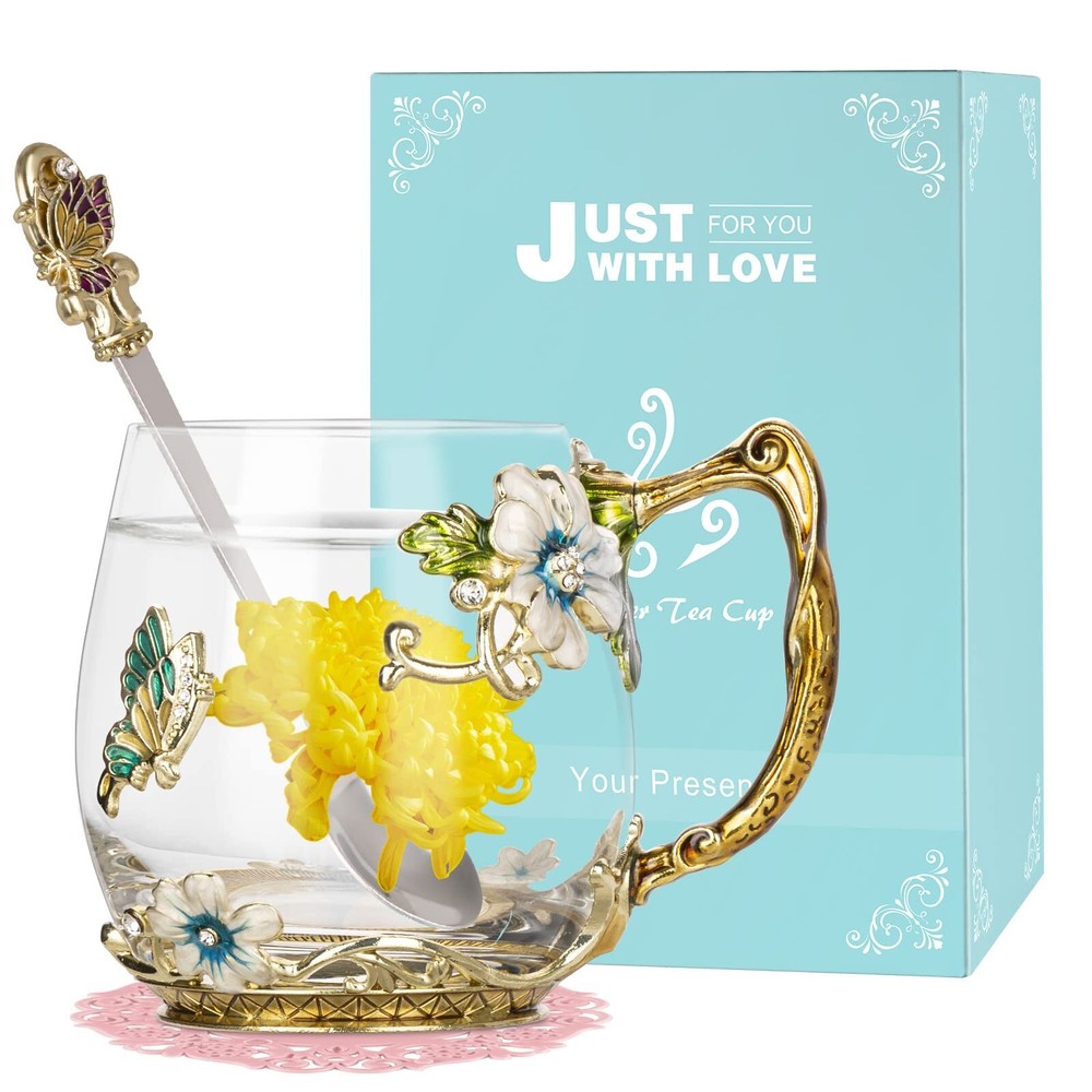 Mothers Day Gifts for Mom Glass Tea Mugs for Women Grandma Sister Coworker Te...-image