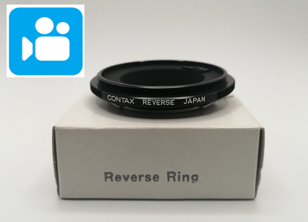 🎦VIDEO👀👀👀[Sin usar] Adaptador de lente de anillo inverso Carl Zeiss Contax de JAPÓN