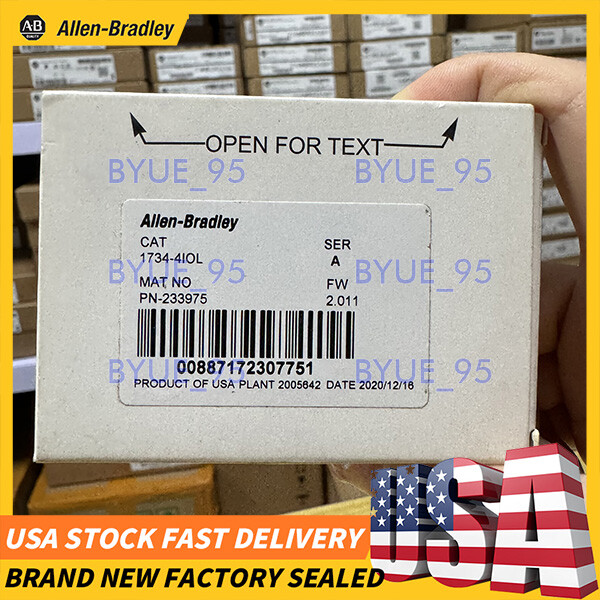 Brand New Allen‑Bradley 1734-4IOL DIN Rail Mount Free Shipping