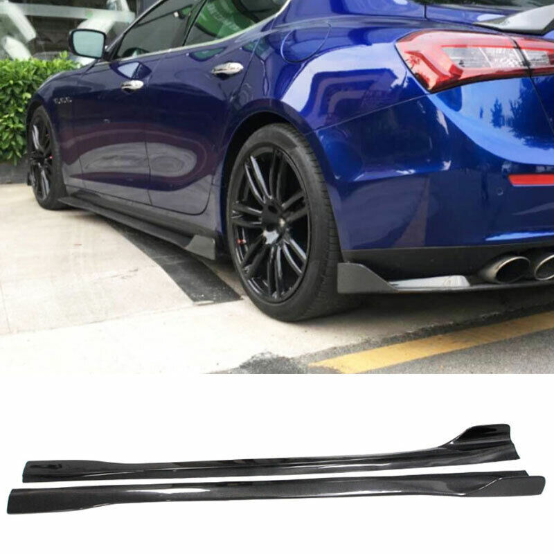 For Maserati Ghibli 2014-2021 Carbon Fiber Side Skirt Bodykit Spoiler Lip Trim
