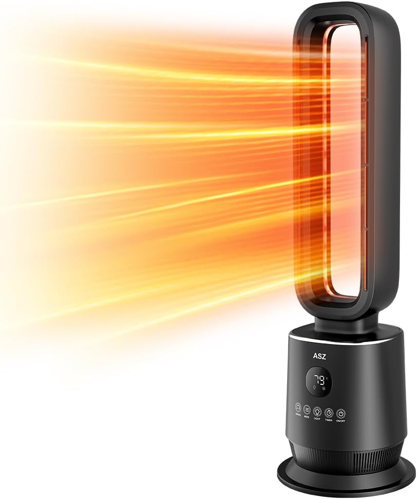 Tower Space Heater Bladeless with Thermostat- Oscillating Digital Ceramic Heater
