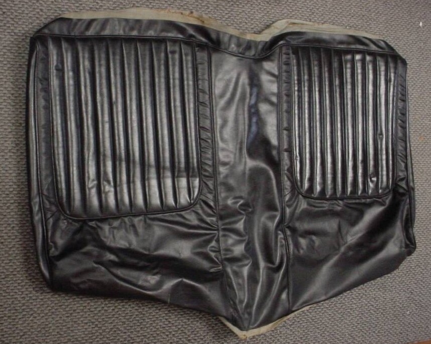 Used Black 1967 1968 Mercury Cougar XR-7 Rear Seat Covers