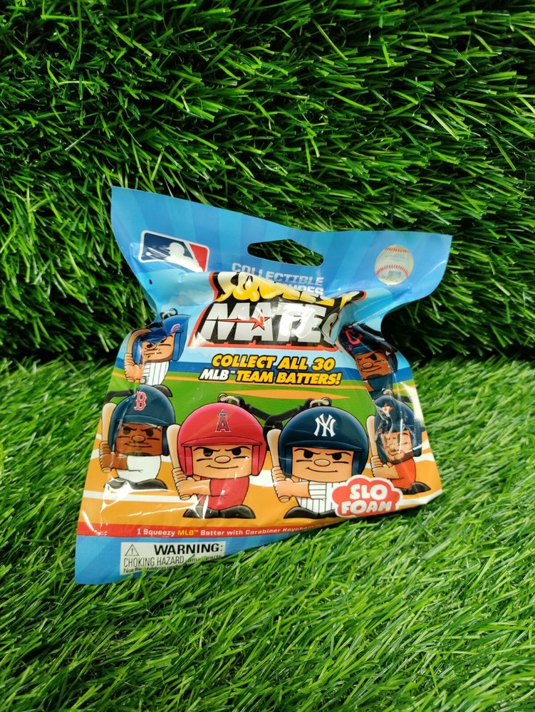 1 Squeezy Mates Mystery Blind Pack Bag Team Batters MLB Figure Slofoam Keychain