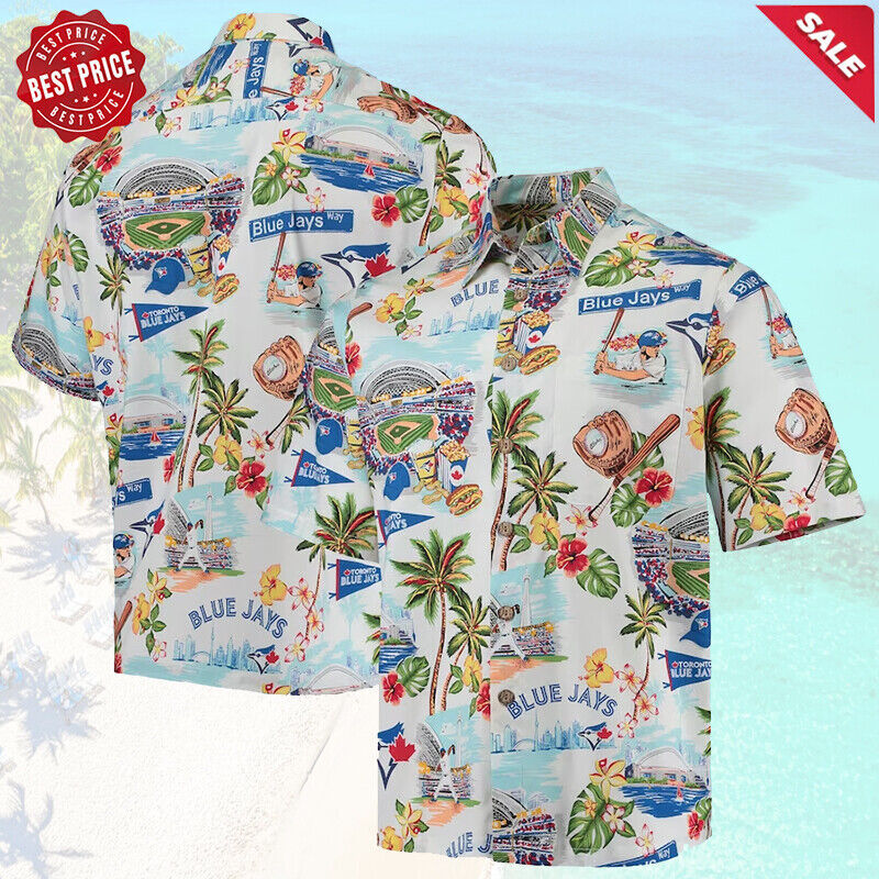 Jays Hawaiian Shirt Toronto Blue With Pockets Shirt For Men Unisex