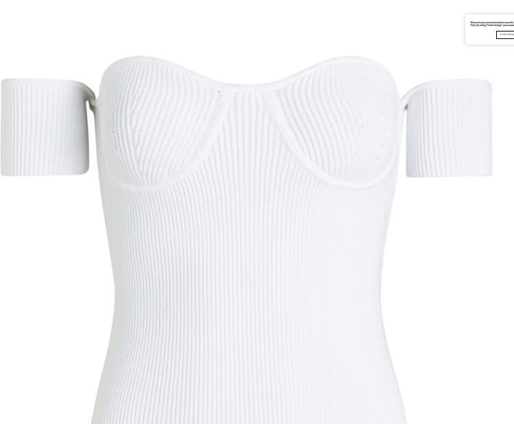 Helmut Lang Women's Pinched Contour Cold Shoulder Top Sz M NWT 265 White
