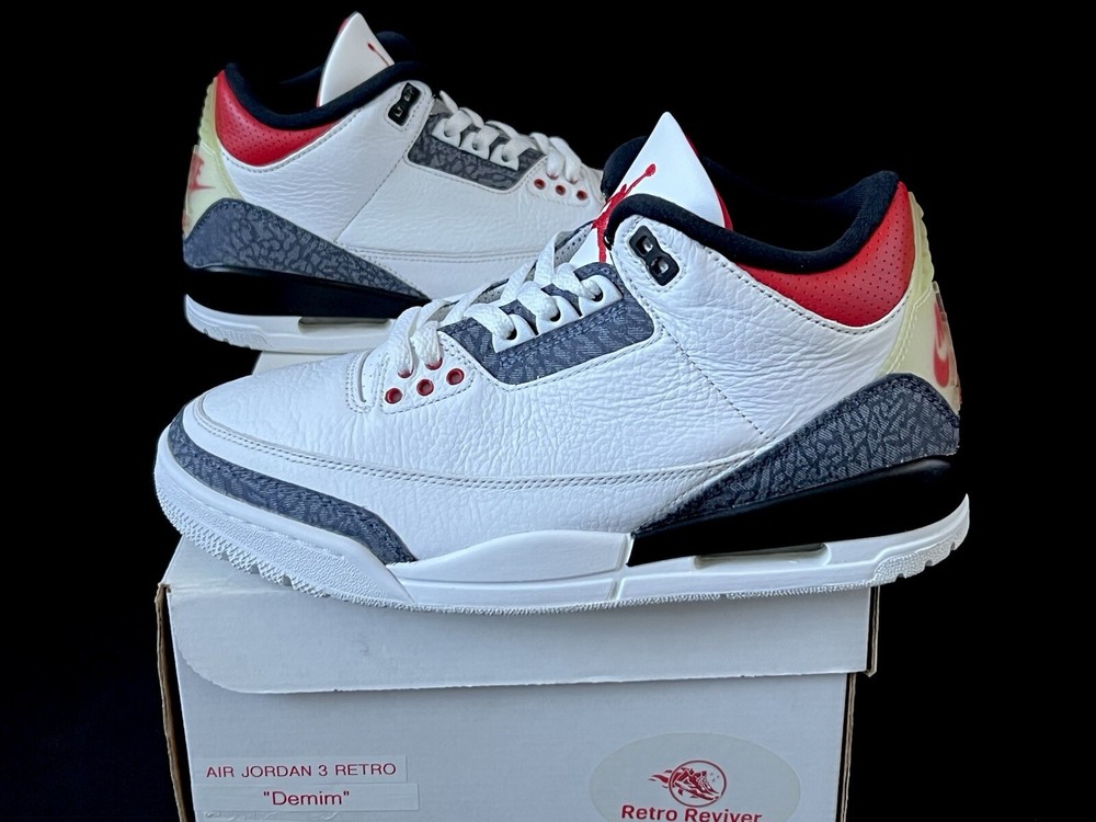 Air Jordan 3 Fire Red Denim