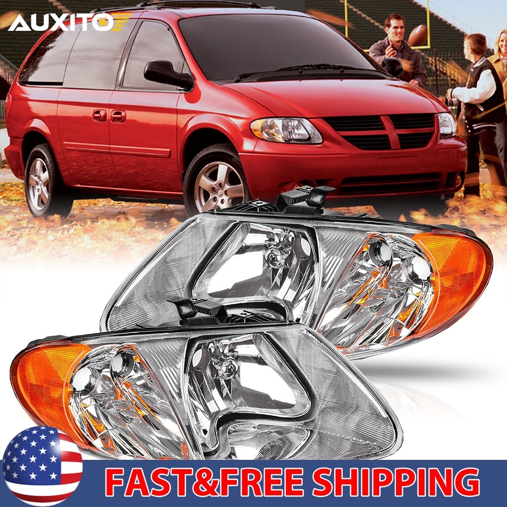 Front Headlights Assembly for 2001-2007 Dodge Caravan Chrysler Town & Country