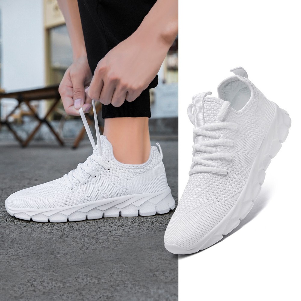 Mens Walking Sneakers Athletic Shoes Breathable Knit Casual Shoes Trainers