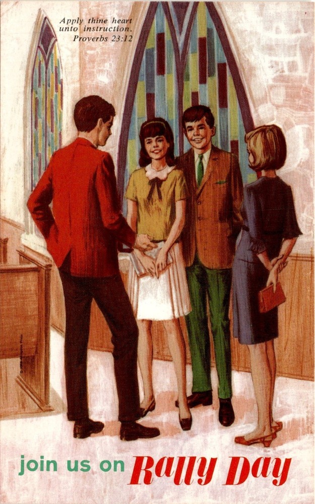 Proverbs 23:12, Rally Day, Abingdon Litho, U. S. Postcard