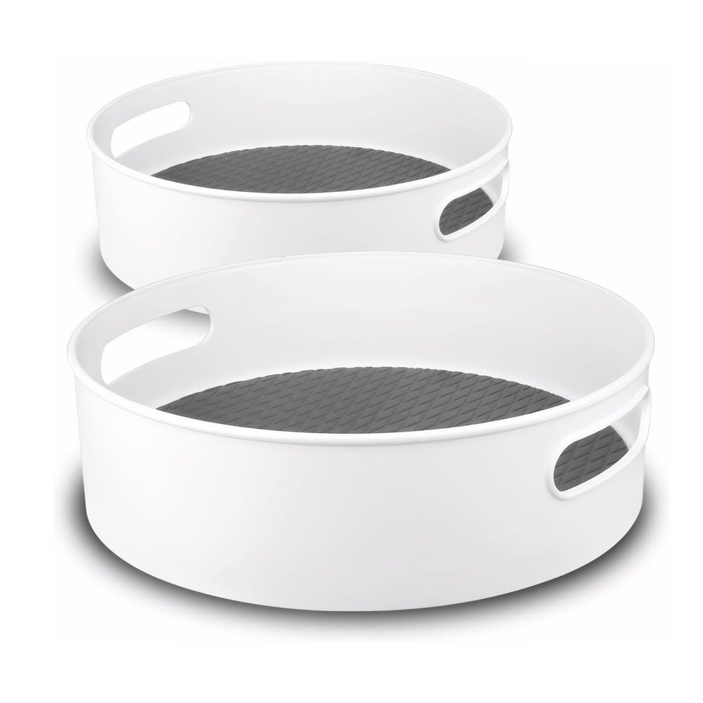 Semlos Lazy Susan Turntable Storage Containers Organizer for Kitchen Cabinet ...