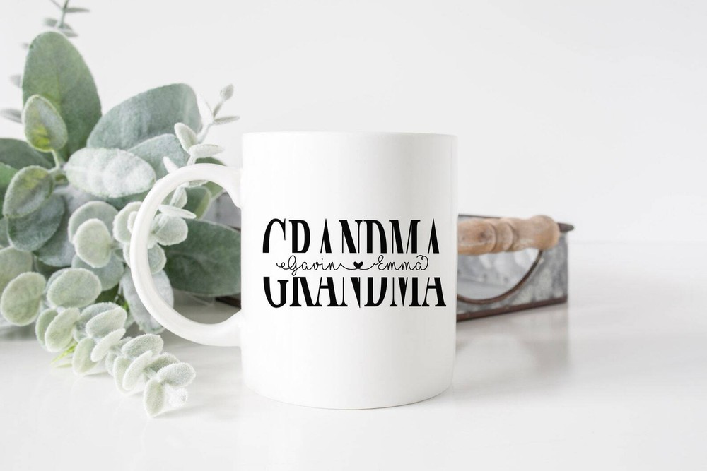 Personalized Grandma Mug With Grandkids' Names Grandmother Gift Ideas Grandma