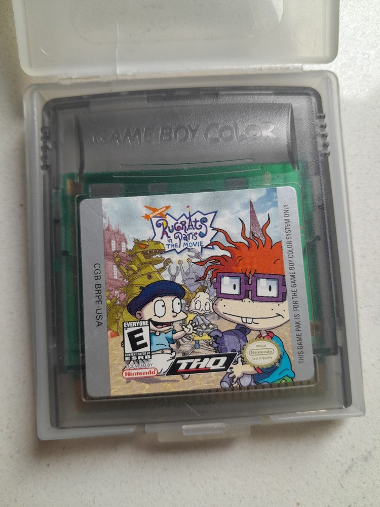 Rugrats in Paris: The Movie (Nintendo Game Boy Color, 2000) Cartridge And Case