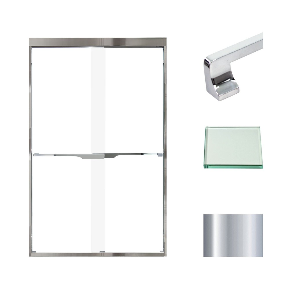 Transolid 76x47 Frameless Chrome Bypass Shower Door FBPT487608C-J