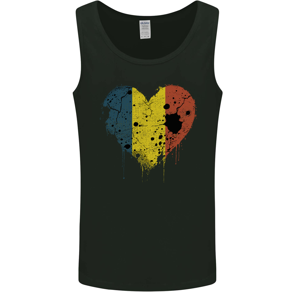Love Chad Flag Chadian Day Football Mens Vest Tank Top