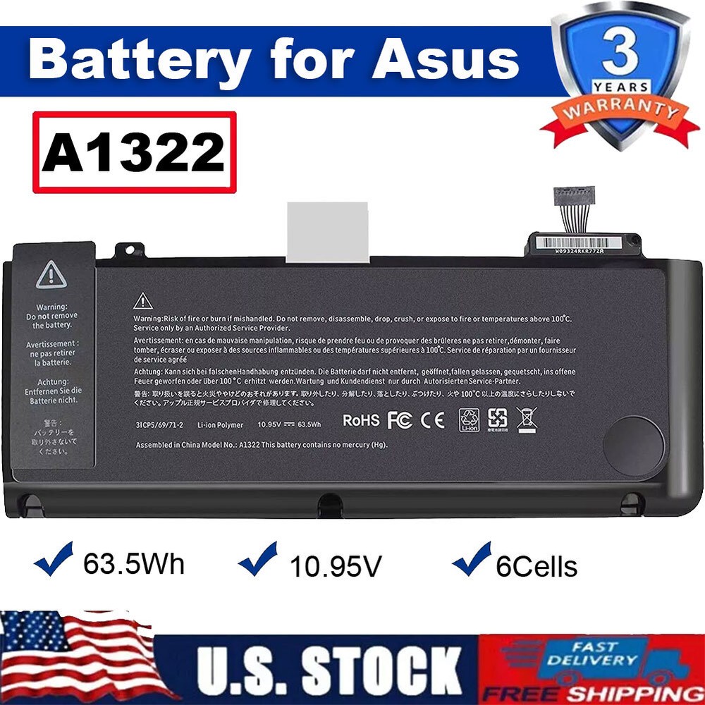 A1322 Battery/Charger For Apple MacBook Pro 13