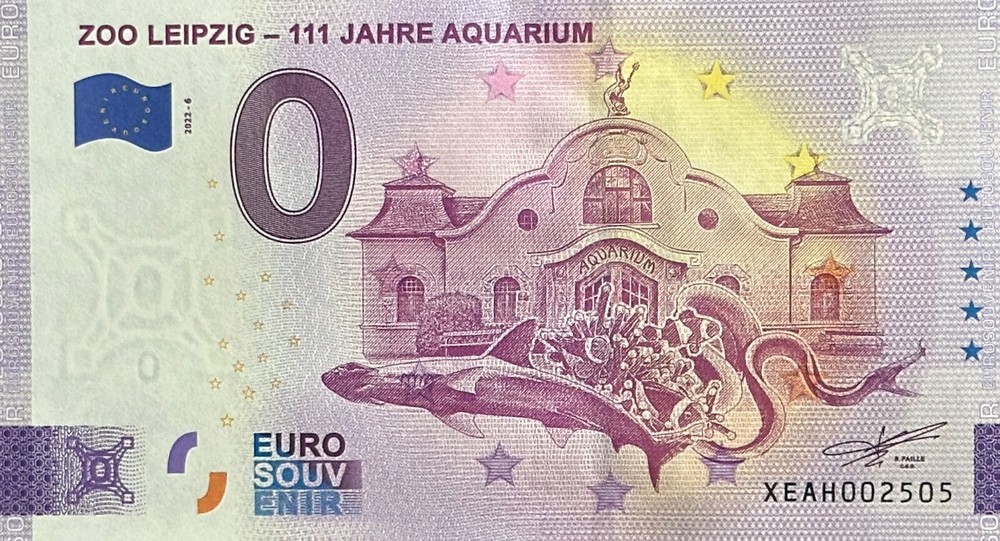 Ticket 0 EURO ZOO DE LEIPZIG 111 YEARS AQUARIUM GERMANY 2024 NUMBER VARIOUS