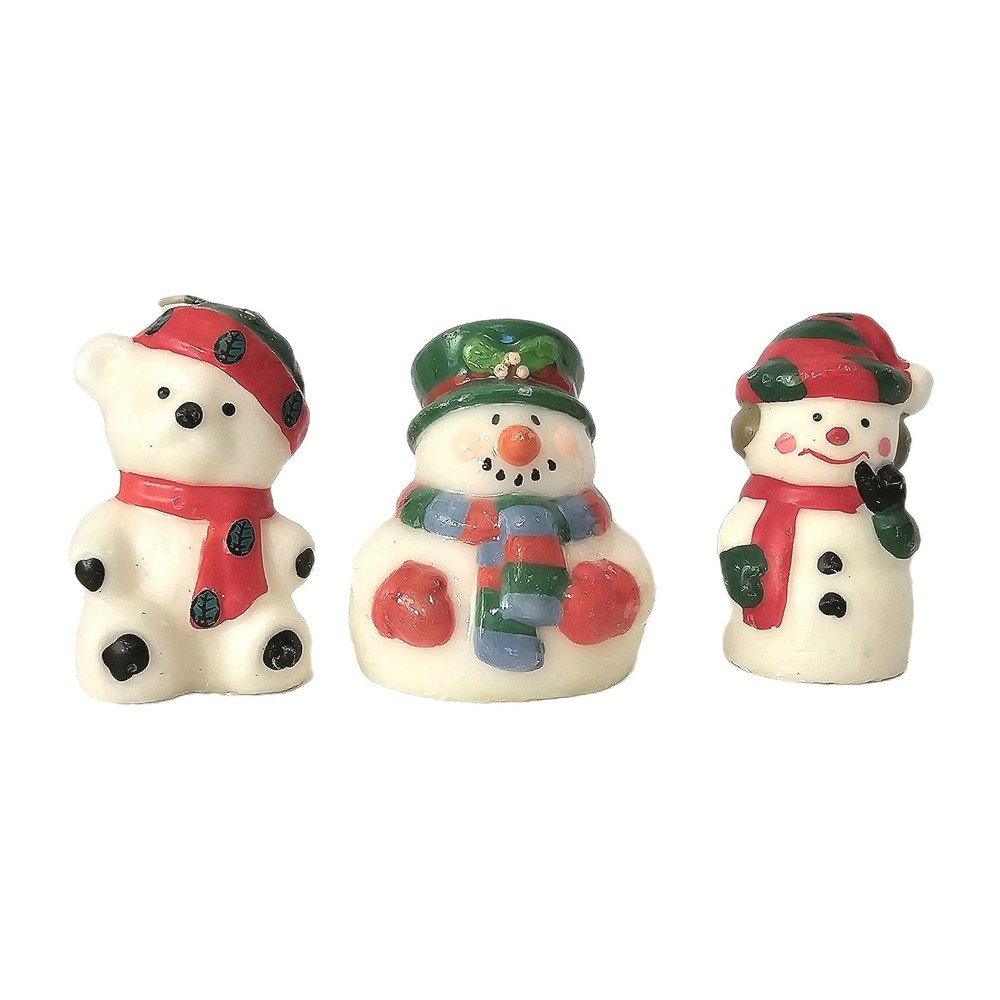 Vintage Snowman Candles, Frosty The Snowman Christmas, Never Burned