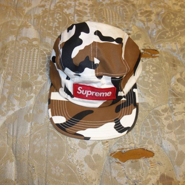supreme camo camp cap white camo