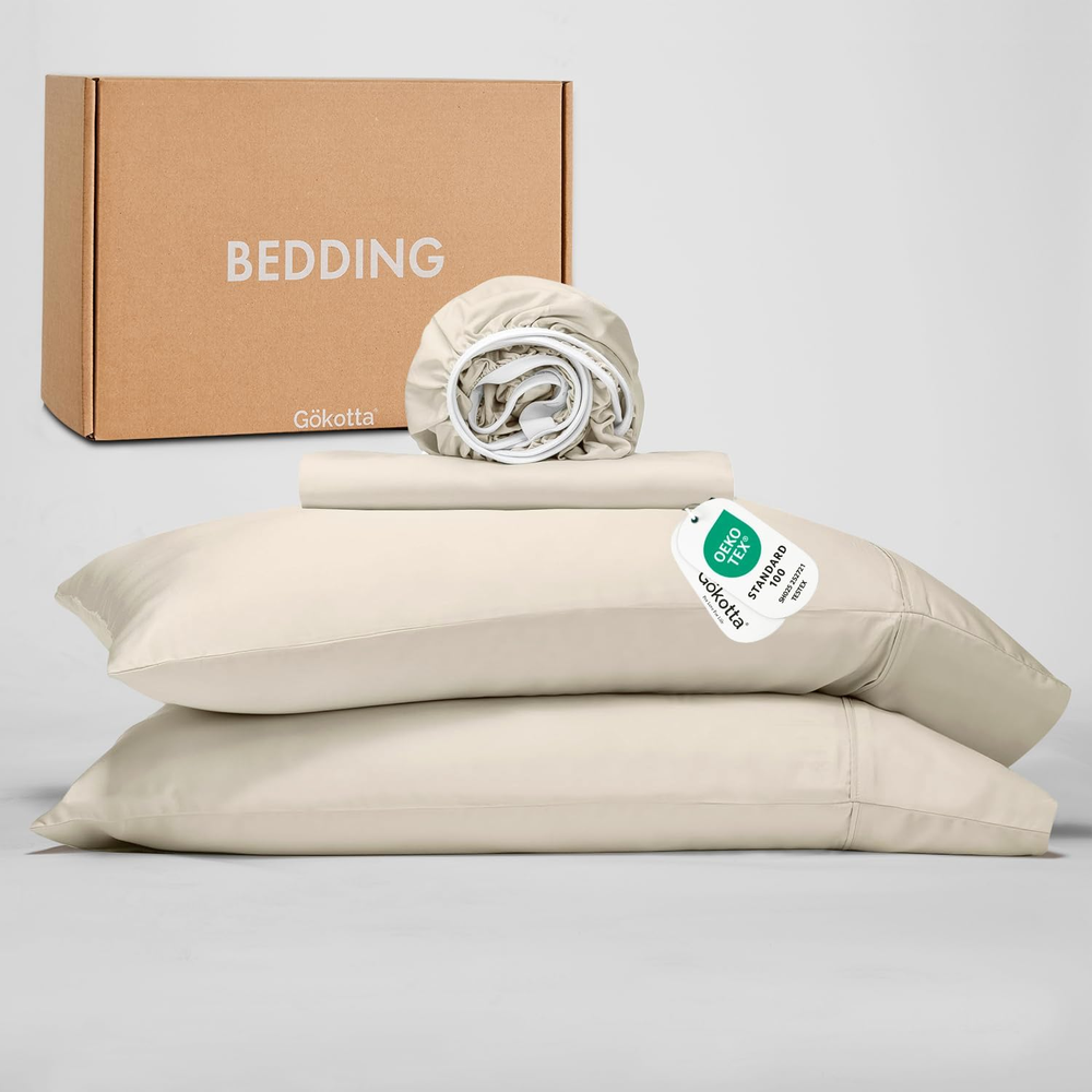 King Size Bamboo Rayon Sheets Set Ultra Soft Breathable Bedding