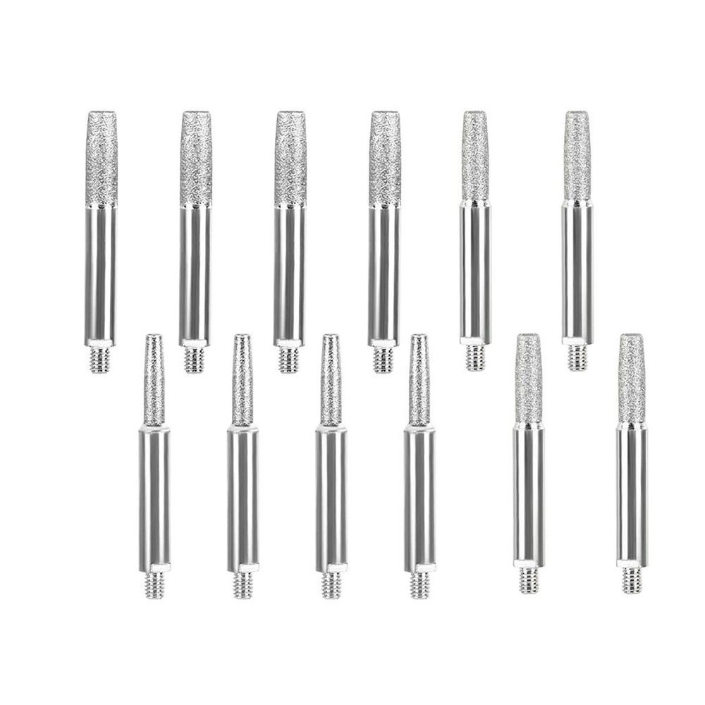 12pc Carborundum Burrs for Hand Crank Chainsaw Sharpener & Wood Carving