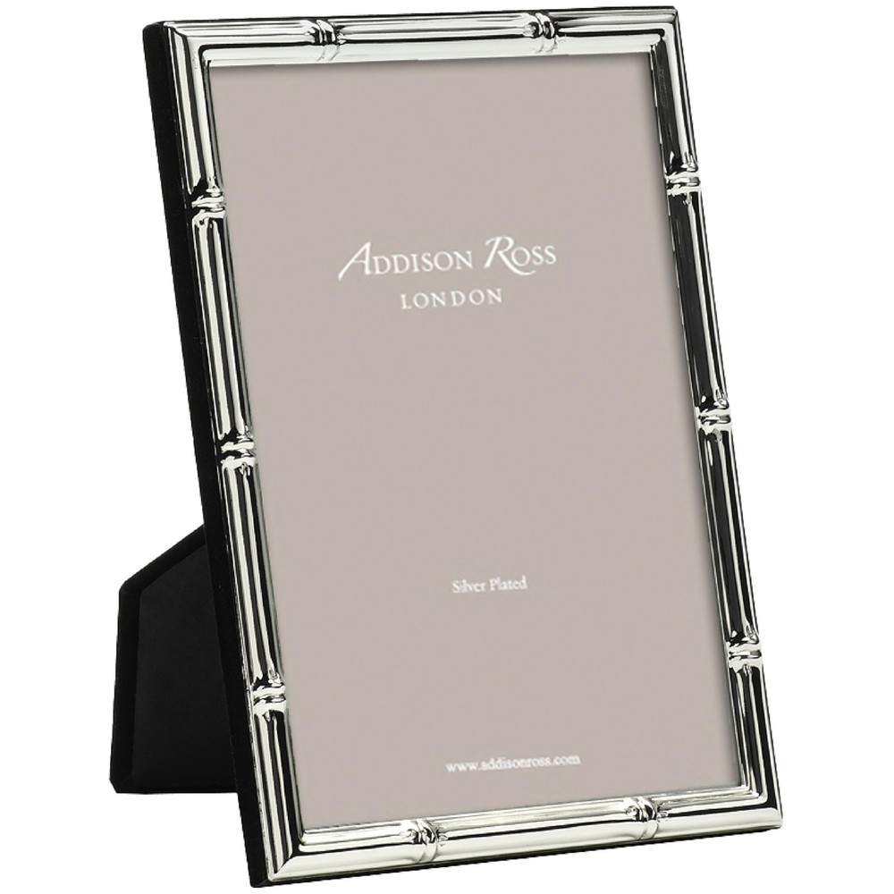 , Photo Frame, 4x6, Silver Plate Bamboo, 4 x 6 Inches