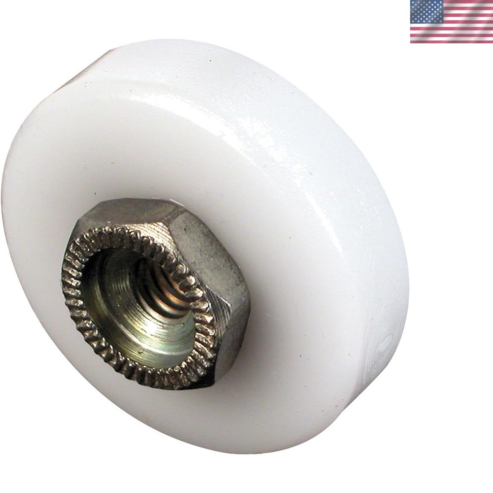 M 6152 Shower Door Roller 4-Pack - 3/4 Inch Nylon Wheels, Smooth Operation