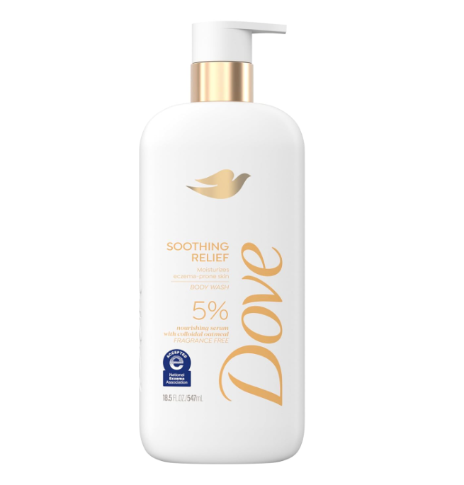 DOVE  Soothing Relief  Body Wash 5% Nourishing Serum With Colloidal Oatmeal