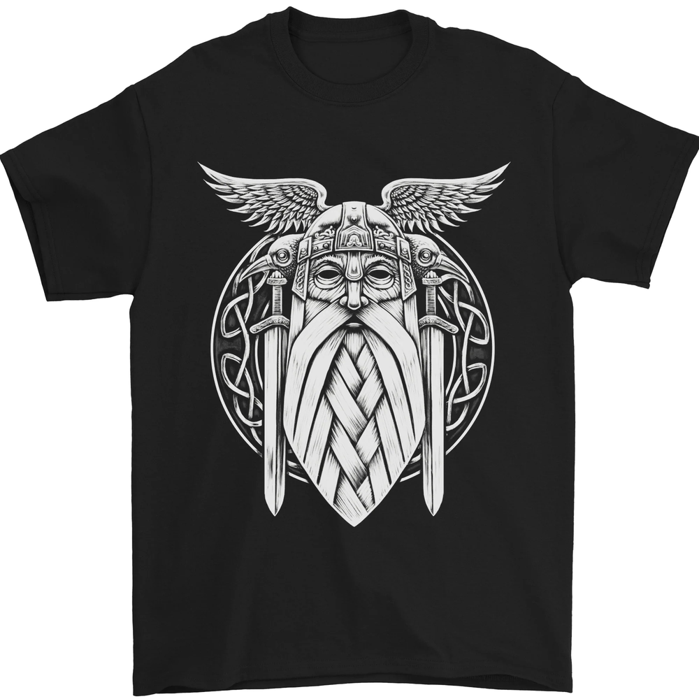 Camiseta nórdica para hombre Odin The Vikings Valhalla Thor gimnasio 100 % algodón
