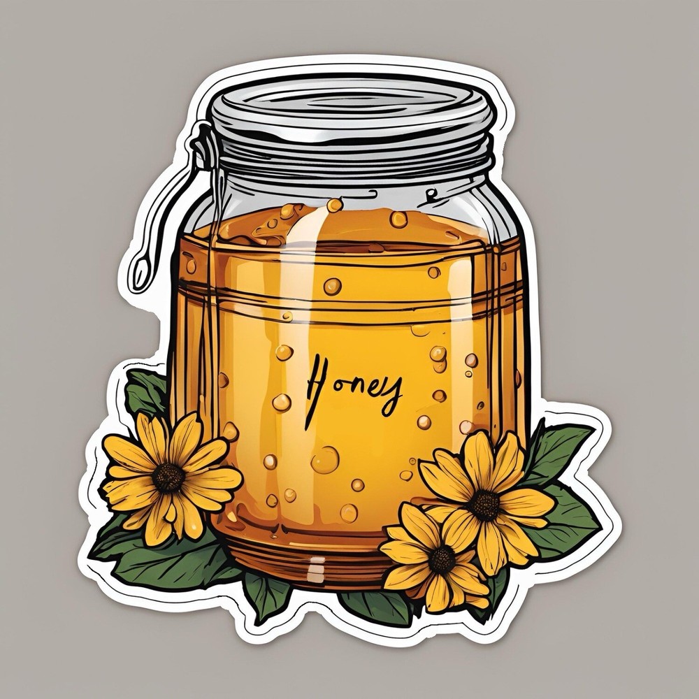 3x2.5” Cute Sweet Honey Jar AMAZING STICKER!