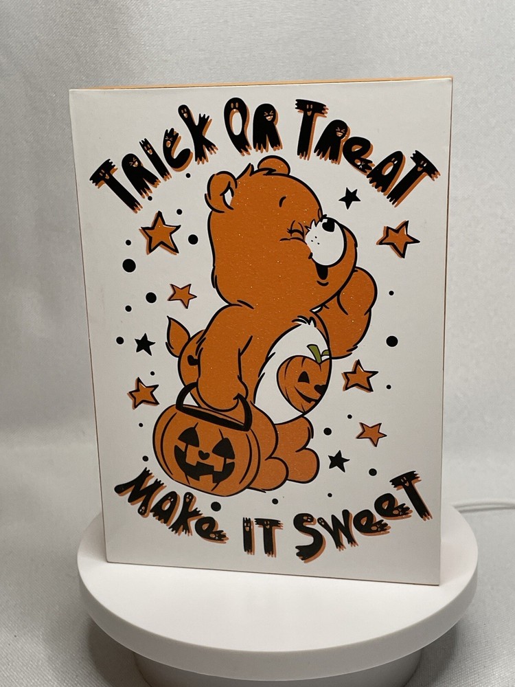 New Care Bear Halloween Make It Sweet Trick Or Treat Pumpkin Wall Decor 2024