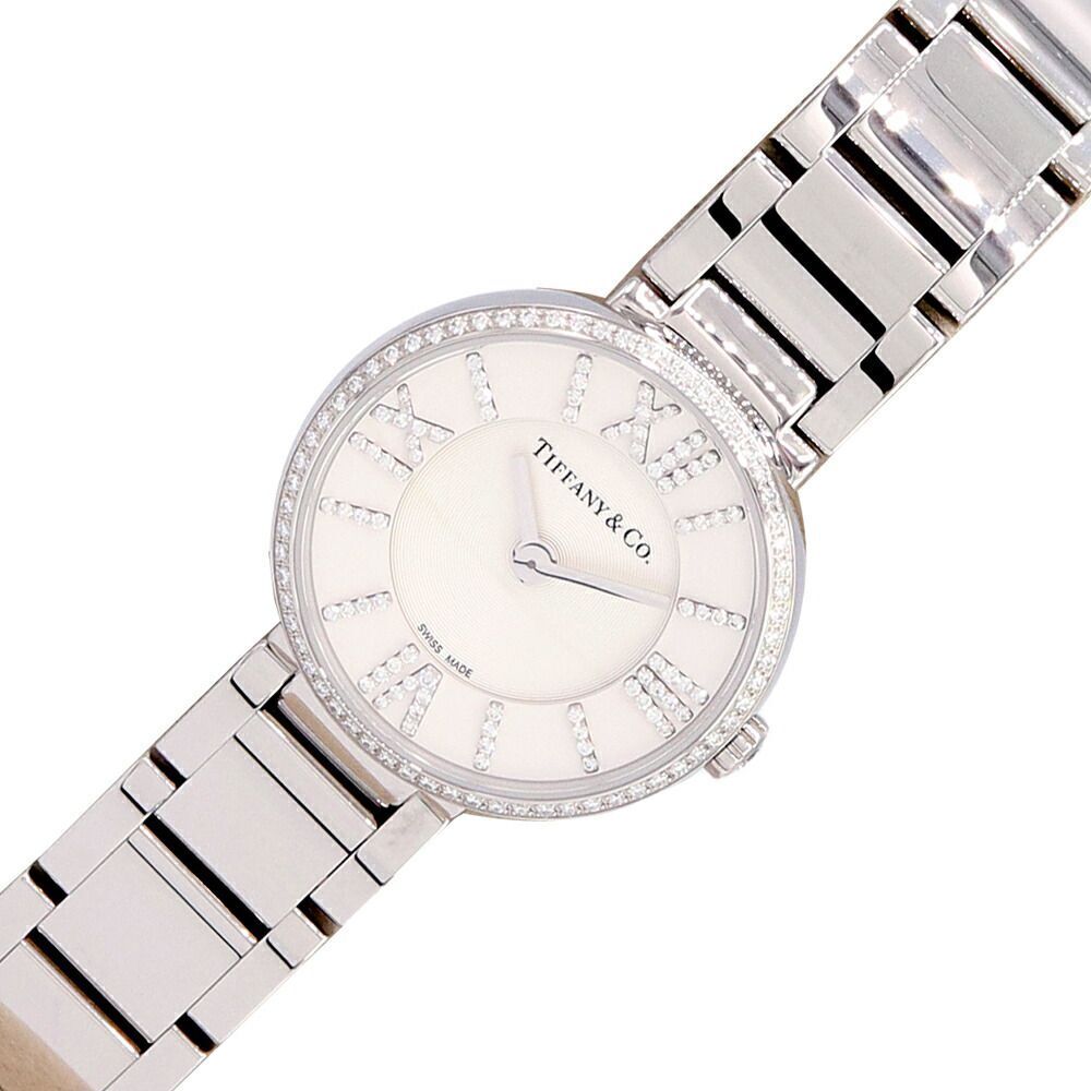 Tiffany Women s Watch Tiffany Atlas 2 Hand 24mm Watch Diamond Bezel Diamond In