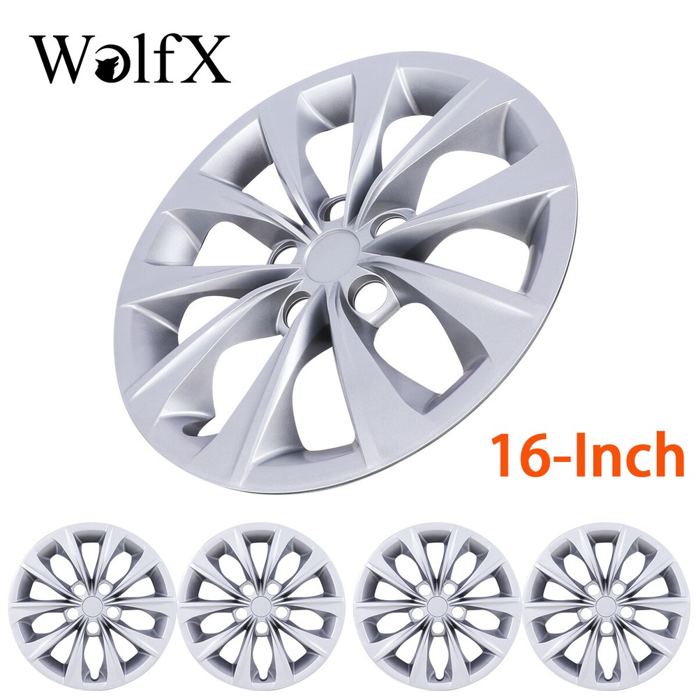 16-inch Silver Snap-on Wheel Covers for 2015-2017 Toyota Camry R16 Full Rim Hubcaps
