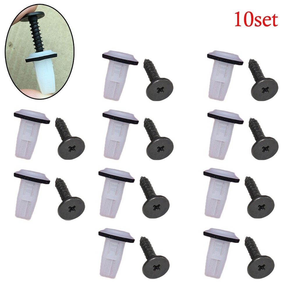 10 Set Car Wheel Arch Fender Lining Screw Grommets Clips For-90103TA0000
