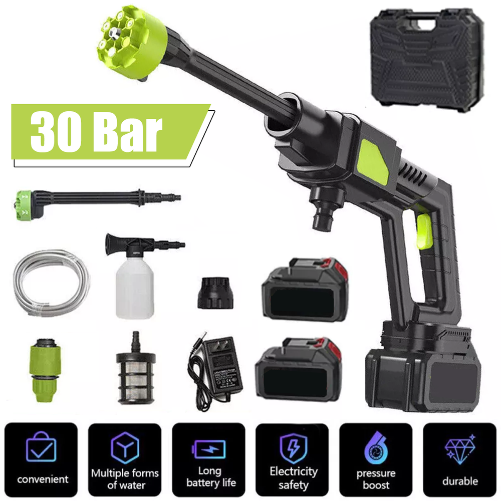 Portable Cordless Car Pressure Washer with 2 Rechargeable Batteries