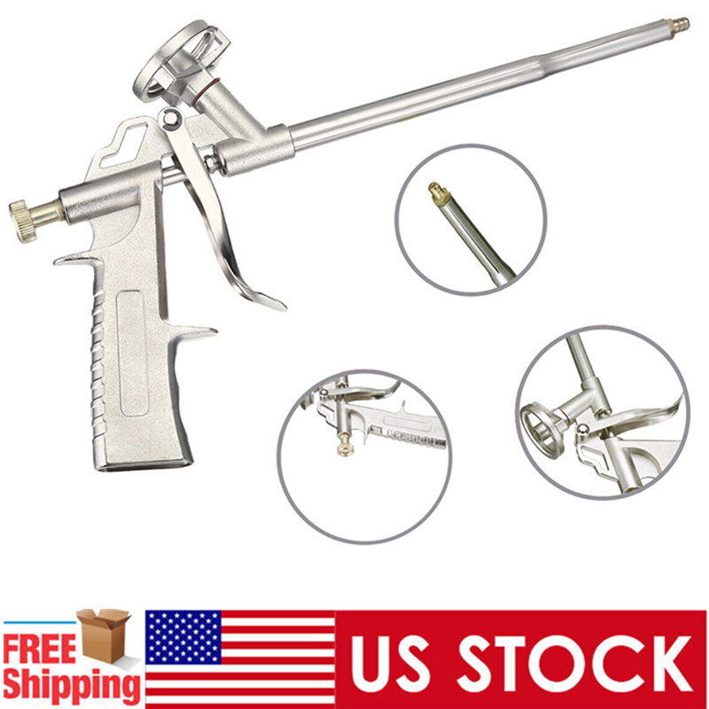 Pro PU Foam Gun NIB Expanding Spray Applicator New & Improved Adapter Basket US