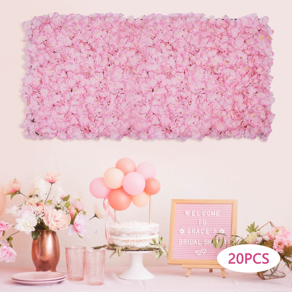 20 Pcs Flower Wall Panel 40*60cm Artificial Flower Wall Backdrop Wedding Decor