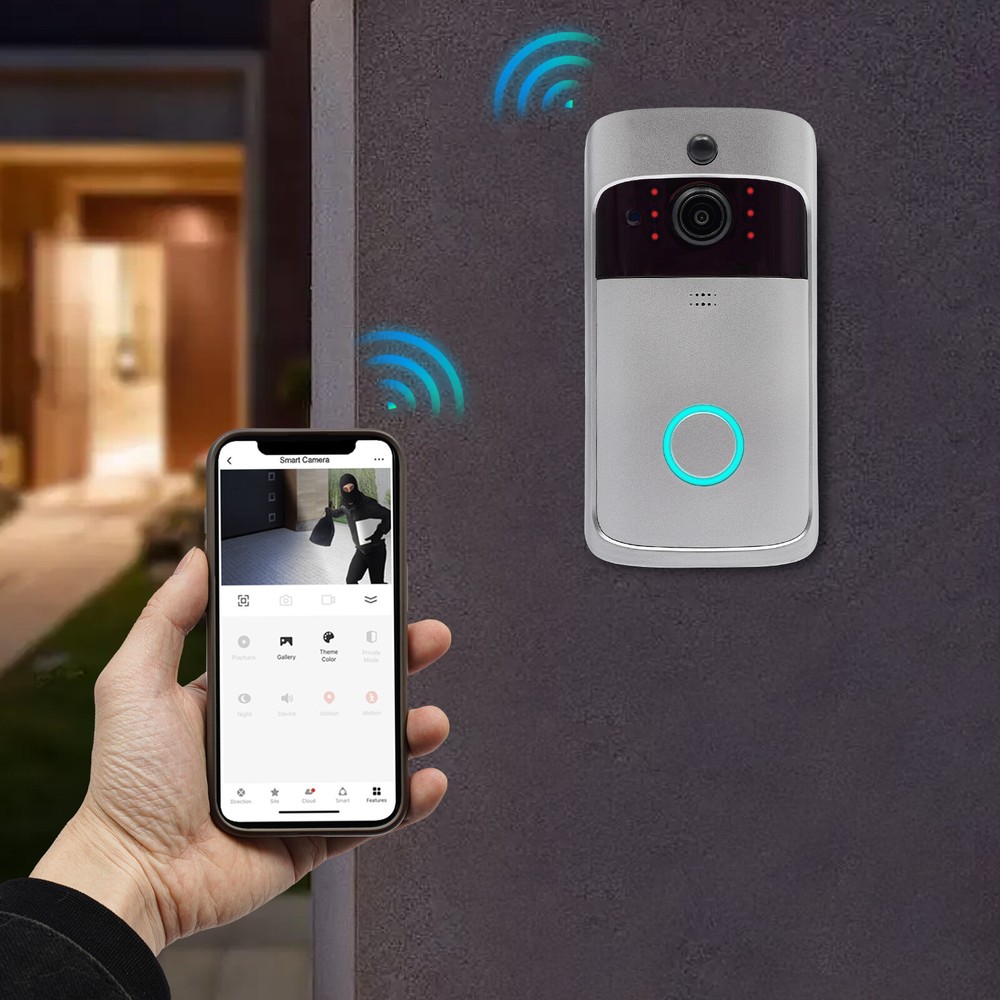 Smart WiFi Doorbell with Night Vision and HD Video