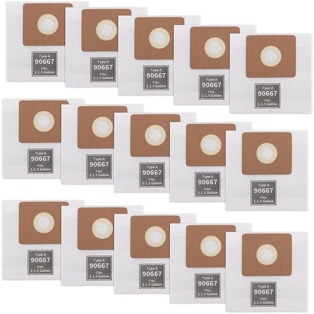 90667 Micro Shop Vac Bags Filter Bags, For Shop-Vac 1-1.5 Gallon Wet/Dry Vacuums