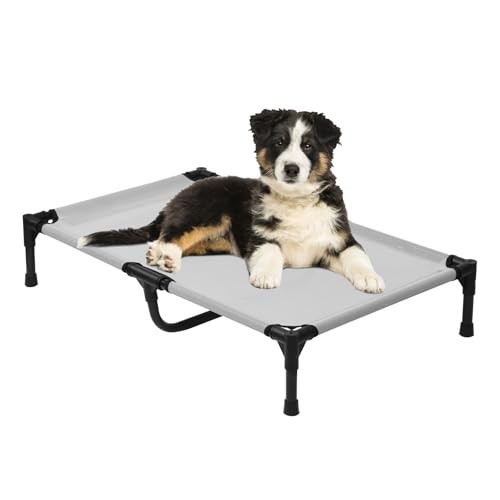 Cooling Elevated Dog Bed Washable 35x22x7 Inches Raised Pet Cot