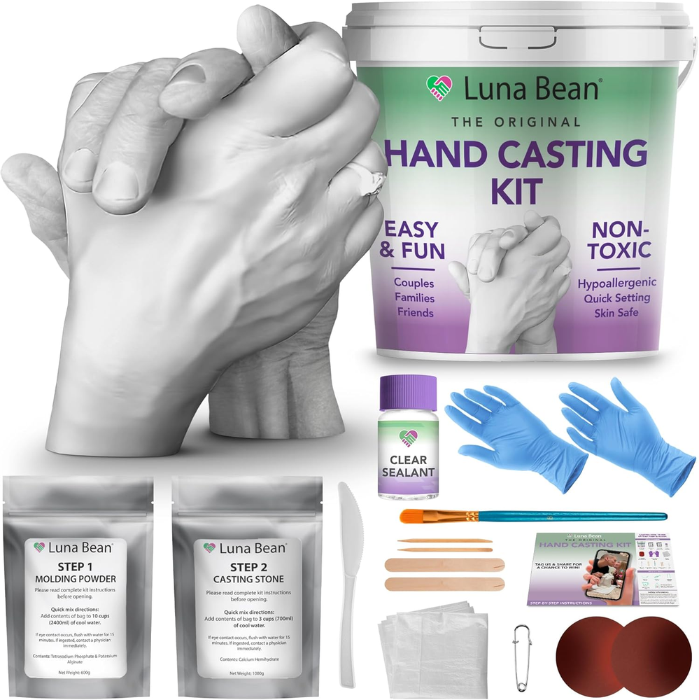 Hand Casting Kit Safe And Non-Toxic White Crafts for Parents Kids Mom Dad New ✅