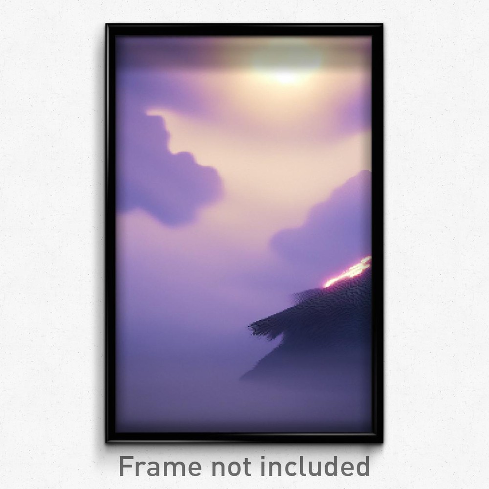 8-Bit Psychedelic Pixel Art Poster - Alive Storm Trippy Gamer Print