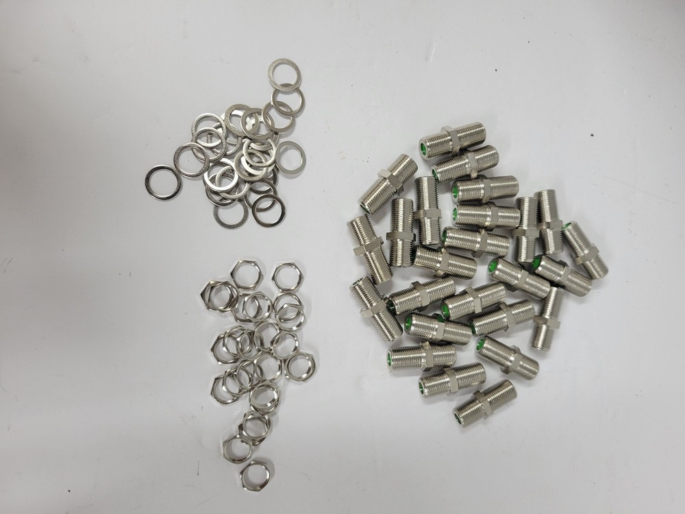 F-Type Coaxial Cable Coupler Female to Female Jack Adapter Connector Lot of 25