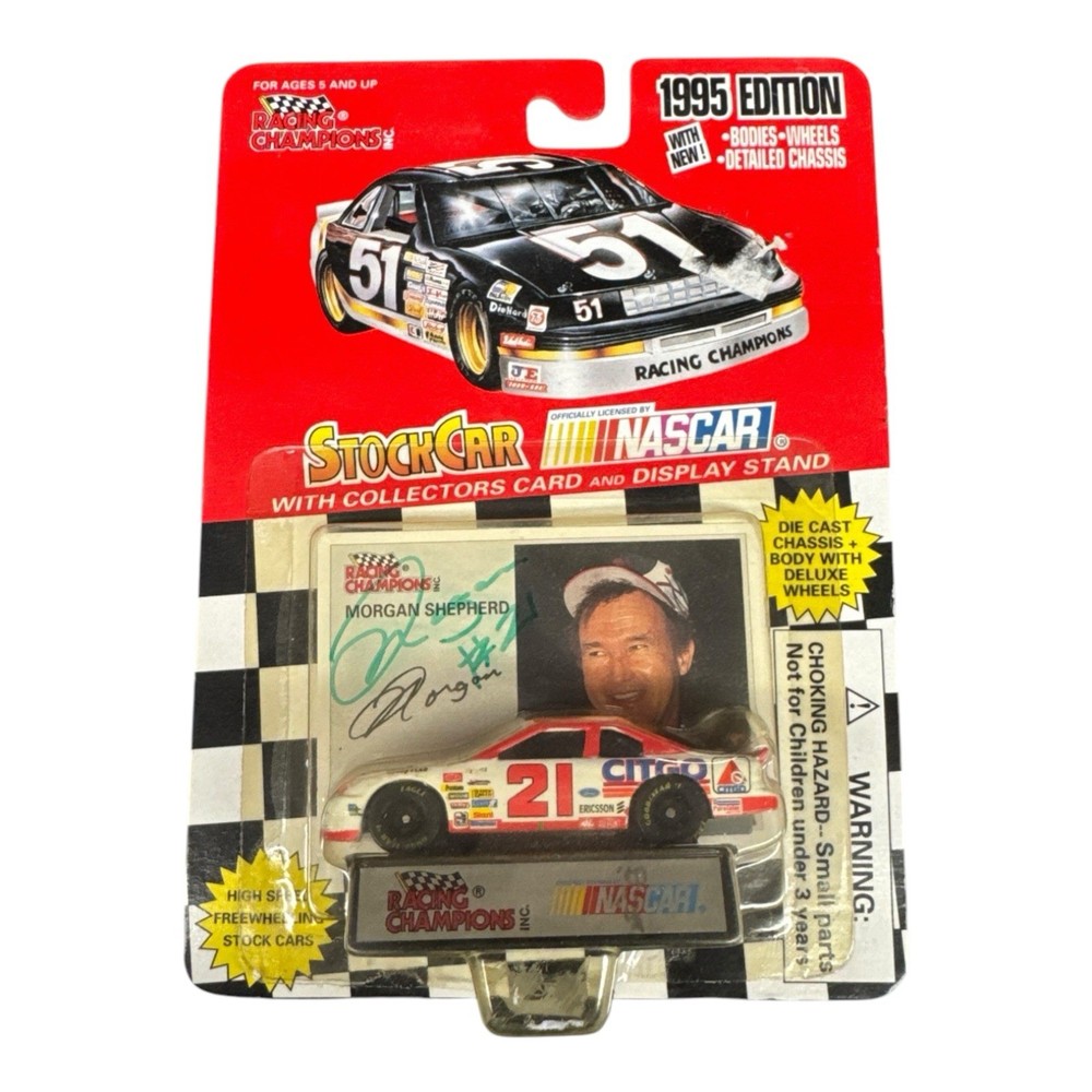 Morgan Shepherd Racing Champions 1995 Stock Car NASCAR 1:64 Autographed