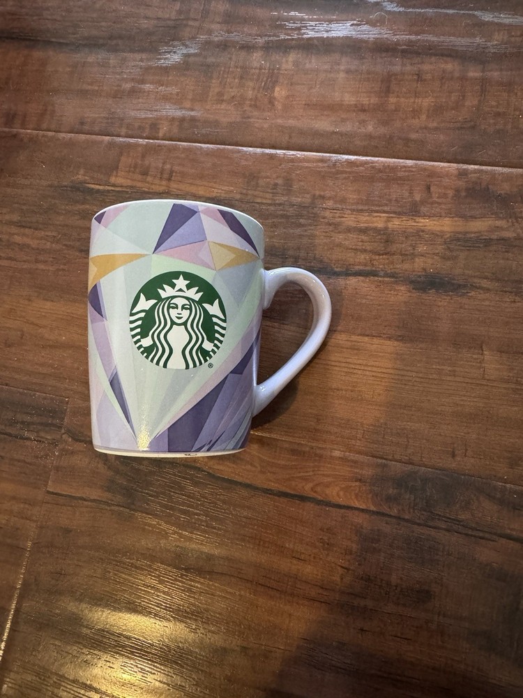 Starbucks 10 Oz Purple Geometric Ceramic Coffee Mug 2021